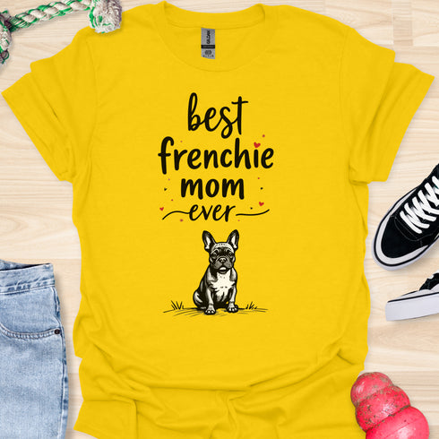 Best frenchie mom ever - V6 - Elegant Black T-Shirt